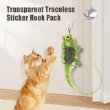 Touch Activated Flapping Chirping Lizard Kitten Toy with Catnip for Indoor Cats Cat Pet Clever 