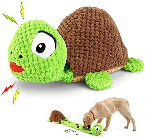 Turtle Dog Squeak Toys Dogs Enrichment Treat Dispensing Puzzle Toys Toys Pet Clever 