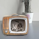 TV Cat Scratcher Cardboard Lounge Bed Cat Bes & Mats Pet Clever 