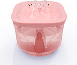 Ultra Silent Pet Drinking Fountain for Cats and Small Dogs, Indoor Water Fountain, 2.4L/2.5QT Capacity Dog Bowls & Feeders Pet Clever Pink 