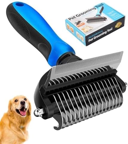 Undercoat Rake and Deshedding Tool for Dogs and Cats Dog Combs Pet Clever 