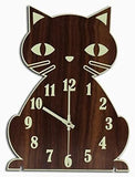 Wall Clock Glow in The Dark - Night Light Cat Home Decor Cats Pet Clever 