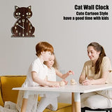 Wall Clock Glow in The Dark - Night Light Cat Home Decor Cats Pet Clever 