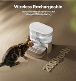 Wireless Cat Water Fountain No Filters, Wastewater Separation Dog Bowls & Feeders Pet Clever 