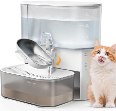 Wireless Cat Water Fountain No Filters, Wastewater Separation Dog Bowls & Feeders Pet Clever 