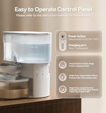 Wireless Cat Water Fountain No Filters, Wastewater Separation Dog Bowls & Feeders Pet Clever 