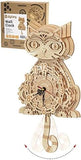 Wooden 3D Puzzles for Adults Model kit Cat Clock Home Decor Cats Pet Clever 