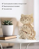 Wooden 3D Puzzles for Adults Model kit Cat Clock Home Decor Cats Pet Clever 