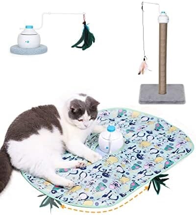 3-in-1 Electronic Exercise Cat Feather Toys Smart Interactive Cat Pet Clever 