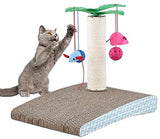 3-in-1 Natural Sisal Cat Scratching Post with Interactive Ball for Cats and Kittens Toy Cat Trees & Scratching Posts Pet Clever 