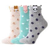 3 Pairs Animal Printed Polka Dots Socks Cat Design Accessories Pet Clever E 3pairs 