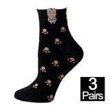 3 Pairs Animal Printed Polka Dots Socks Cat Design Accessories Pet Clever G 3pairs 