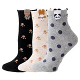 3 Pairs Animal Printed Polka Dots Socks Cat Design Accessories Pet Clever C 3pairs 