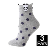 3 Pairs Animal Printed Polka Dots Socks Cat Design Accessories Pet Clever J 3pairs 