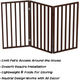 3 Panel Tall Freestanding Pet Gate Collection Folding Indoor Barrier Fence Training Pet Clever 