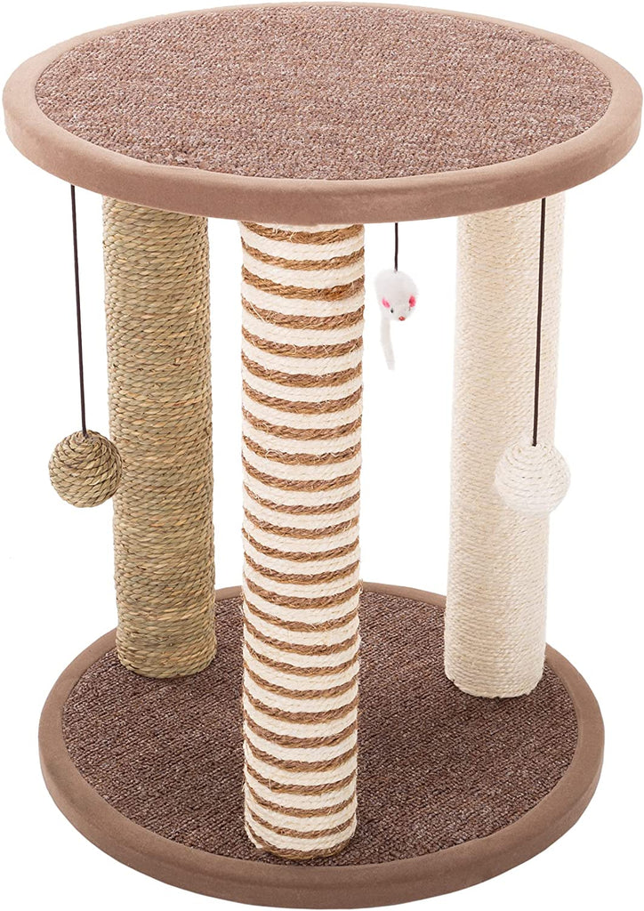 3 Scratching Posts Scratching Deterrent Tree for Indoor Cats Pet Clever