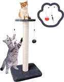 30" Tall Cat Scratching Post, Sisal Rope Cat Claw Scratcher Cat Trees & Scratching Posts Pet Clever Dark Grey 