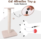 30" Tall Cat Scratching Post, Sisal Rope Cat Claw Scratcher Cat Trees & Scratching Posts Pet Clever 