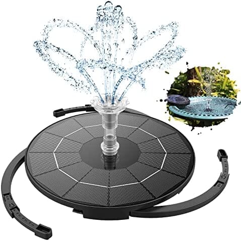 3.5W DIY Solar Fountain Pump for Water Feature Outdoor Solar Bird Bath Fountain Pump with Multiple Nozzles Fountain Pump Pet Clever 