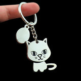 360 degree shake head cat keychain Cat Design Accessories Pet Clever 