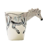 3D Animal Shape Mugs Other Pets Design Mugs Pet Clever White Horse 