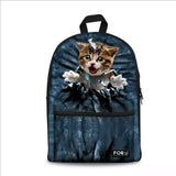 3D Cat BackPack Bag With Laptop Compartment Cat Design Bags Pet Clever Rawr Kitty 