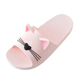 3D Cat Indoors Slippers Cat Design Accessories Pet Clever Pink 35 