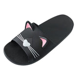 3D Cat Indoors Slippers Cat Design Accessories Pet Clever Black 35 