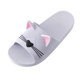 3D Cat Indoors Slippers Cat Design Accessories Pet Clever Purple 35 