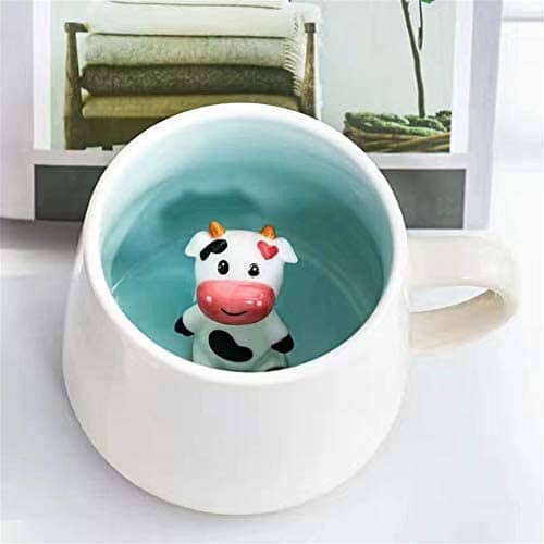 3D Coffee Mug Animal Inside 12 oz with Baby Cow Other Pets Design Mugs Pet Clever 