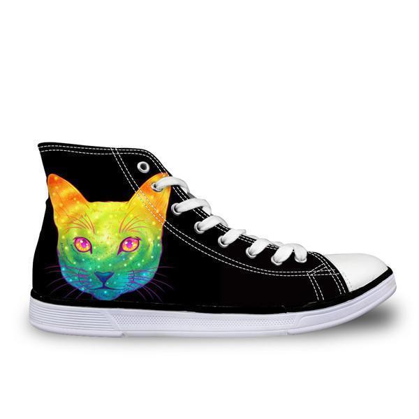 3D Cute Canvas Galaxy Anxious Cat Cat Design Footwear Pet Clever US 5 - EU35 -UK3 