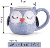 3D Cute Grayish-blue Owl Coffee Mug Other Pets Design Mugs Pet Clever 