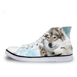 3D Dog Print High Top Mens Shoe Footwear Dog Design Footwear Pet Clever J 