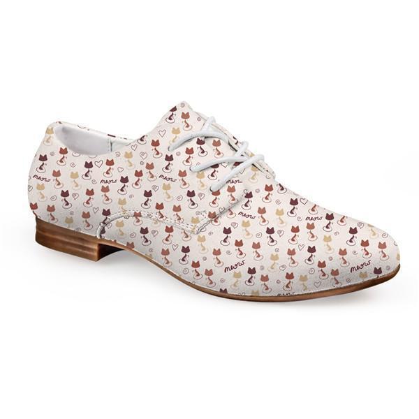 3D Fashion Leather Cat Prints Shoes Spring Cat Design Footwear Pet Clever A 