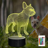 3D French Bulldog Night Light Home Decor Dogs Pet Clever 