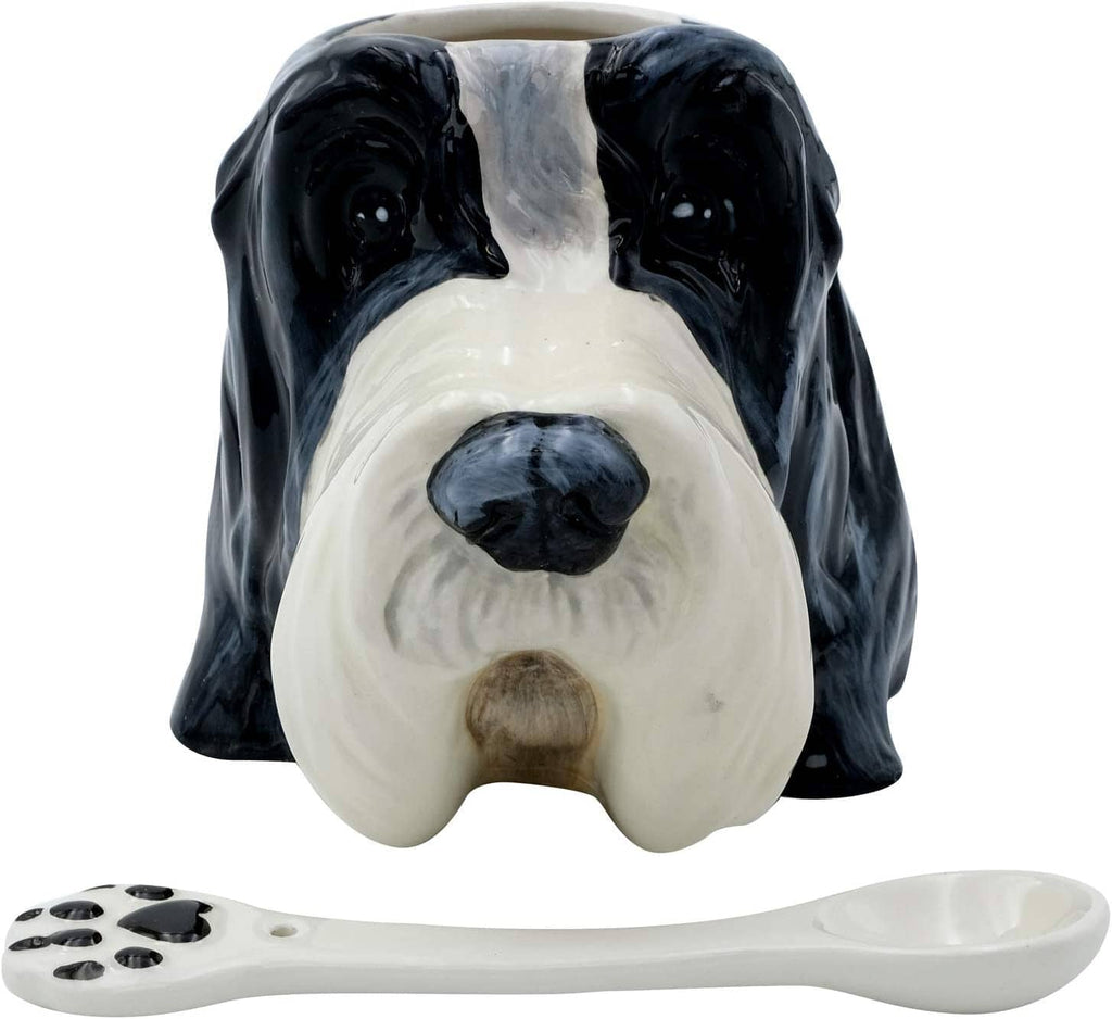 3D Hand Painted Dog Coffee Tea Ceramic Mug (Bearded Collie Large) Other Pets Design Mugs Pet Clever 