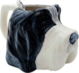 3D Hand Painted Dog Coffee Tea Ceramic Mug (Bearded Collie Large) Other Pets Design Mugs Pet Clever 
