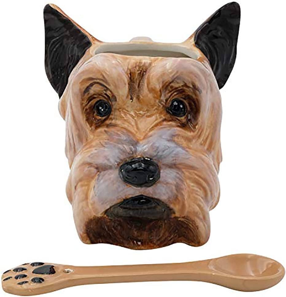 3D Hand Painted Dog Coffee Tea Ceramic Mug (Yorkshire Terrier Large) Other Pets Design Mugs Pet Clever 