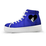 3D Heart-shaped Women High Top Cat Shoes Cat Design Footwear Pet Clever H 
