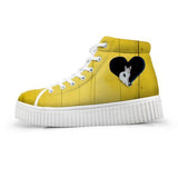 3D Heart-shaped Women High Top Cat Shoes Cat Design Footwear Pet Clever I 