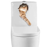 3D Hole Home Sticker Decoration Home Decor Cats Pet Clever D 