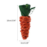 3Pcs Carrot Shaped Rabbit Chew Bite Toys Rabbits Pet Clever 