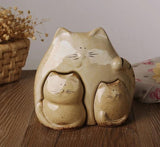 3pcs Cute Cat Family Figurines Cat Design Accessories Pet Clever 