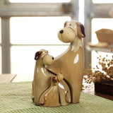 3pcs Sweet Dog Family Figurines Dog Design Accessories Pet Clever 