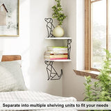 4 Tier Floating Shelves for Wall Storage Home Decor Dogs Pet Clever 