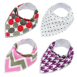 4pcs Adjustable Puppy Cat Bandana Collars Scarfs Pet Clever Purple 