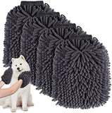 4pcs Microfiber Dog Towel Dogs Grooming Mitt Towels Pet Clever 