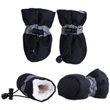 4pcs Pet Dog Anti-Skid Rain Shoes Dog Clothing Pet Clever Black XS 
