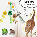4PCS Self-Play Retractable Cat Teaser Toy Cat Pet Clever 