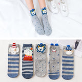 5 Pairs 3D Animal Print Socks Dog Design Accessories Pet Clever 